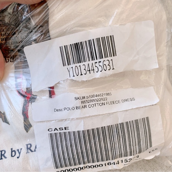 Ralph Lauren Ivory White Polo Bear on Horse Cotton Fleece Sweatshirt Tunic Dress - Picture 12 of 12